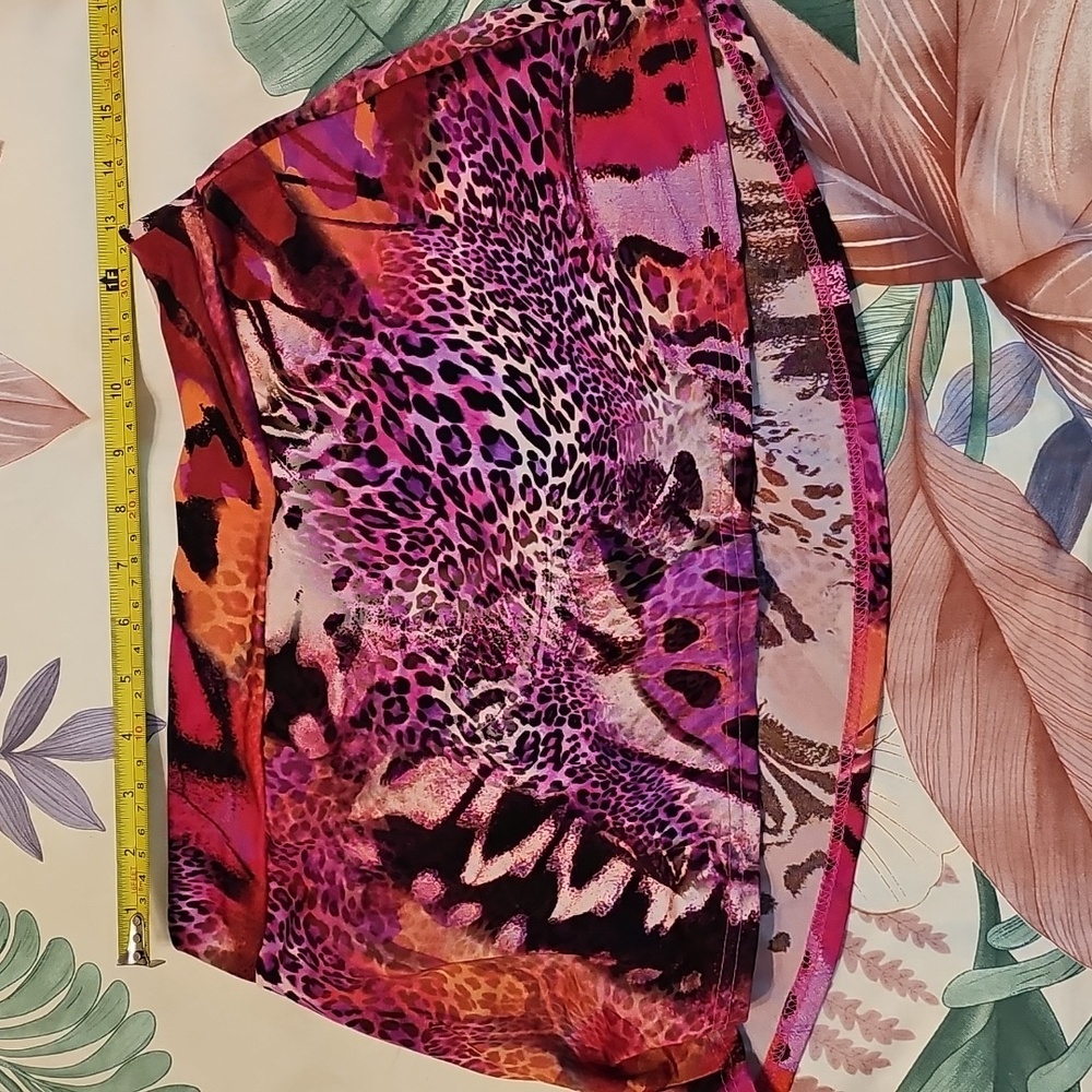 VENUS Animal Print Pink and Black Bikini Top And Swim Skirt Bottom - Picture 9 of 11